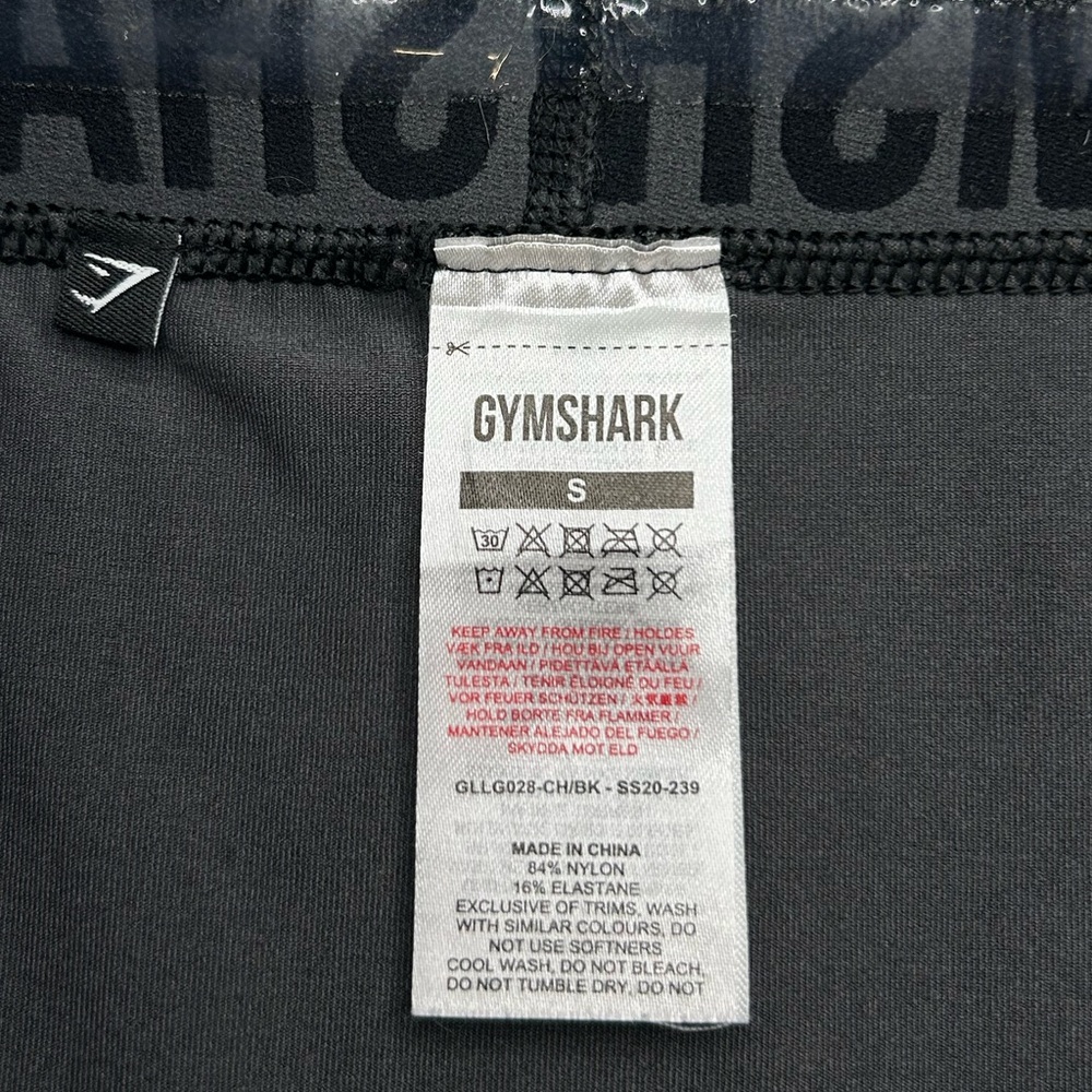 Gymshark Womens Leggings‎ Size Small Gray Midrise Logo Workout Activewear 27x25 - Picture 10 of 11
